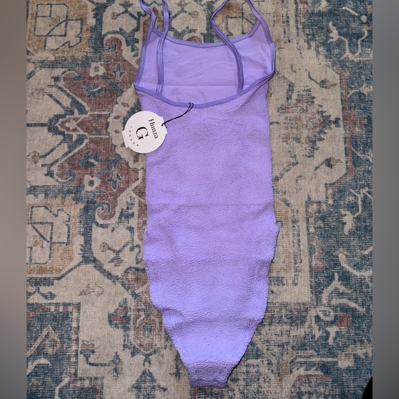 NEW Hunza G Pamela Crinkle One piece in Lilac - Picture 7 of 10